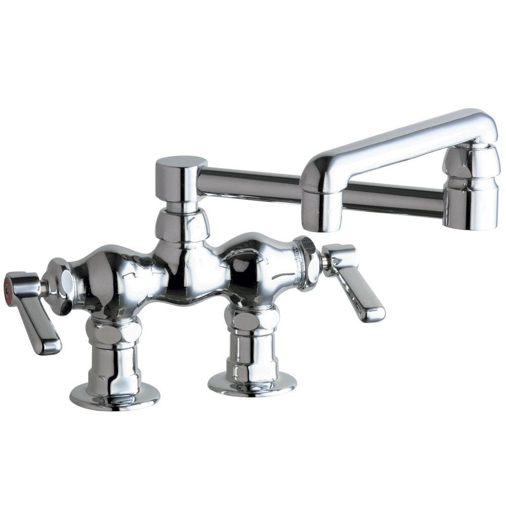 Chicago Faucets 2 Handle Standard Kitchen Faucet With 13 In