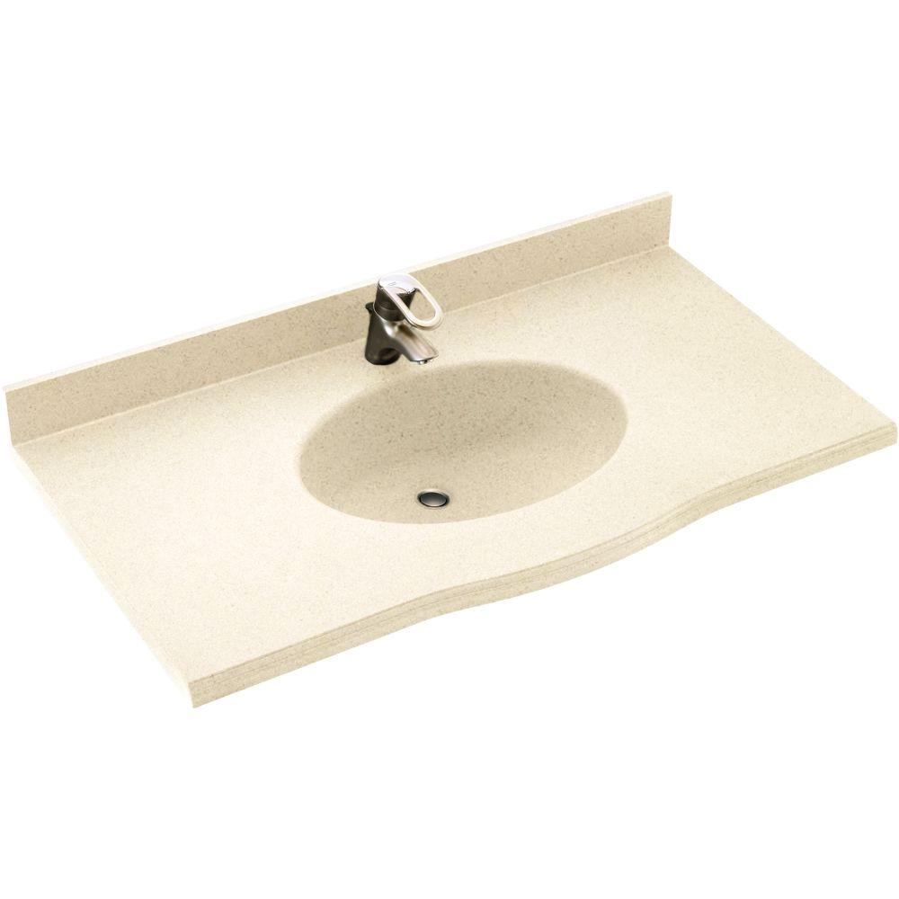 Swan Europa 49 in. W x 22.5 in. D Solid Surface Vanity Top with Sink in