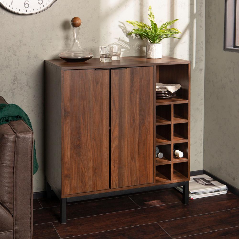 Walker Edison Furniture Company Dark Walnut Modern Bar