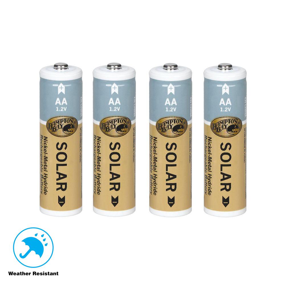Hampton Bay Nickel Metal Hydride 1200 Mah Solar Rechargeable Nickel Metal Hydride 1200 Mah Solar Rechargeable Batteries 4 Pack