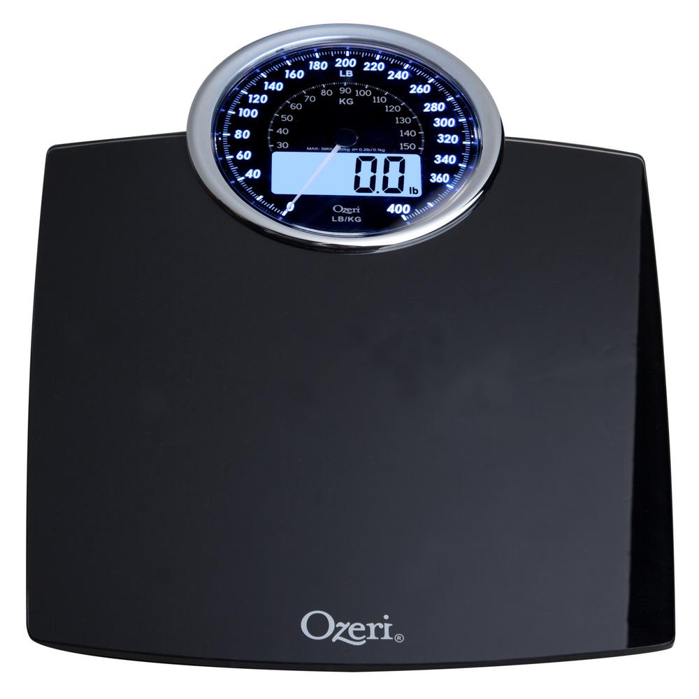 NEW Rev Digital Bathroom Scale With Electro Mechanical Weight Dial Black Colour