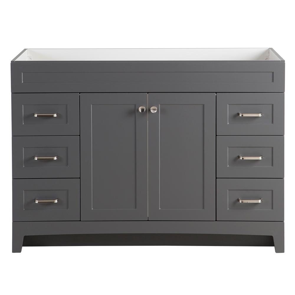 Home Decorators Collection Thornbriar 48 In W X 21 D Bathroom Vanity Cabinet Cement Tb4821 Ct The Depot - Home Depot Decorators Collection Kitchen Cabinets Reviews