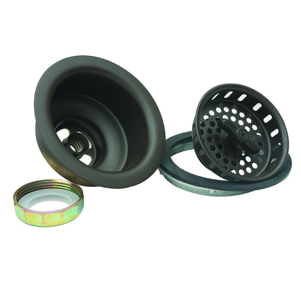BrassCraft 31/2 in. Wing Nut Locking Style Basket Strainer with Nut and Washer in Oil Rubbed