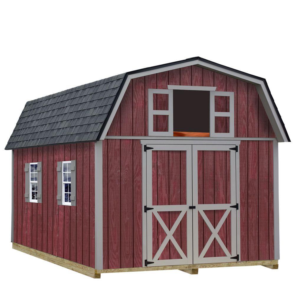 Best Barns Woodville 10 ft. x 12 ft. Wood Storage Shed Kit with Floor ...