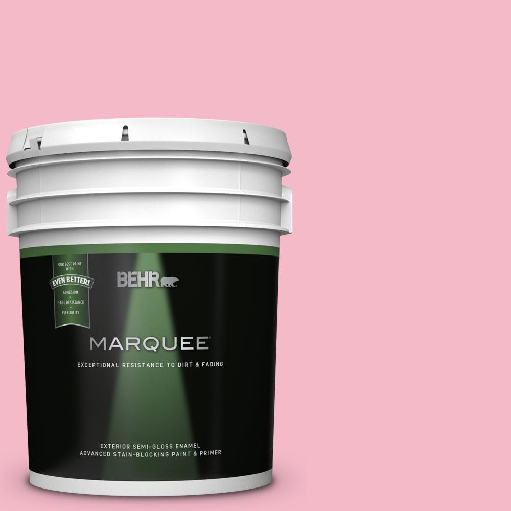 BEHR MARQUEE 5 gal. 120C2 Pink Punch SemiGloss Enamel Exterior Paint