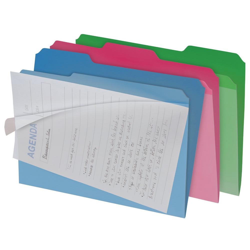 Find It Clearview Interior File Folder 6 Pk In Colors Ft07378