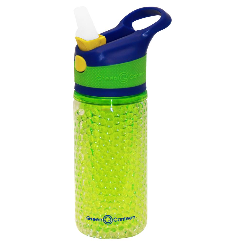 Green Canteen 12 oz. Blue and Green Double Wall Plastic Tritan Hydration Bottle with Beaded