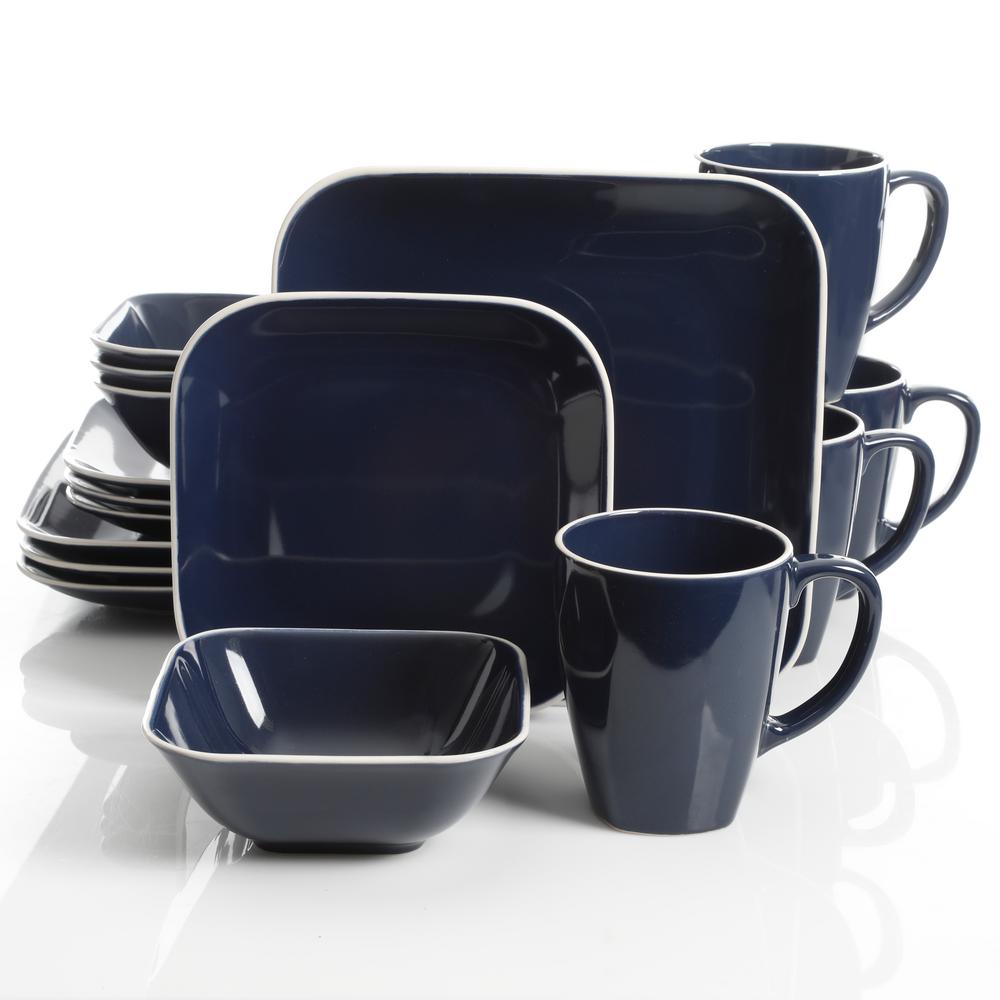 Corelle Square 16Piece Cascading Lines Dinnerware Set1123701 The