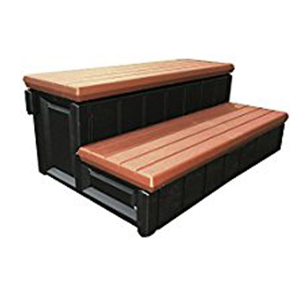 Confer Plastics 2-Tone Hot Tub Steps in Red and Black ...