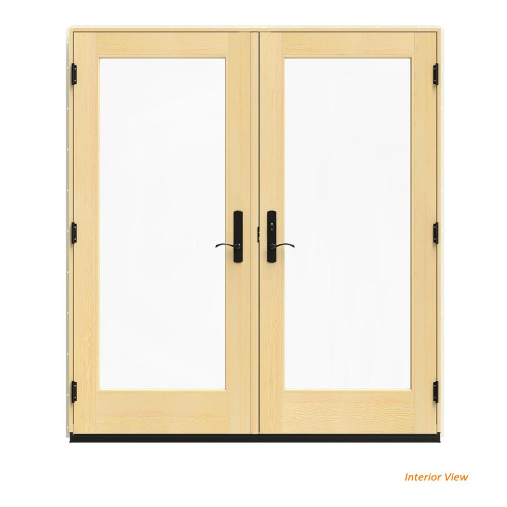 JELDWEN 72 in. x 80 in. W2500 White Clad Wood LeftHand 6 Lite French