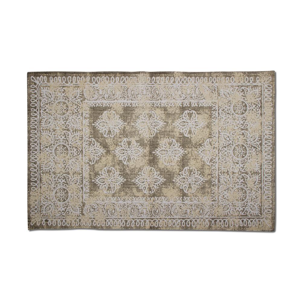 Tag Medallion Beige 3 Ft X 5 Indoor Dhurrie Area Rug Indoor Dhurrie Area Rug
