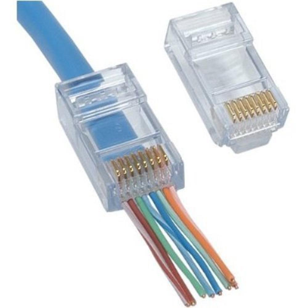 2 100-Pack Platinum Tools 202003J EZ-RJ45 CAT5E Connector
