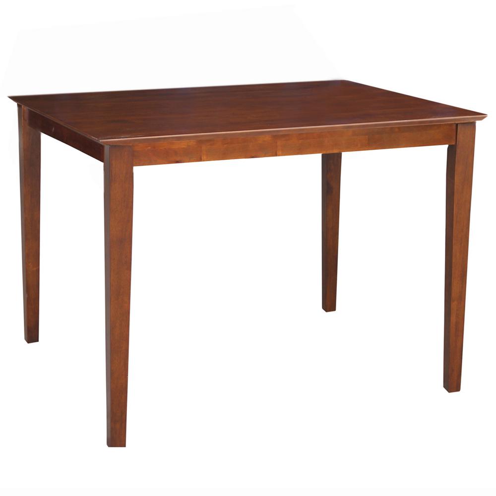 International Concepts Espresso Solid Wood Counter Height Table