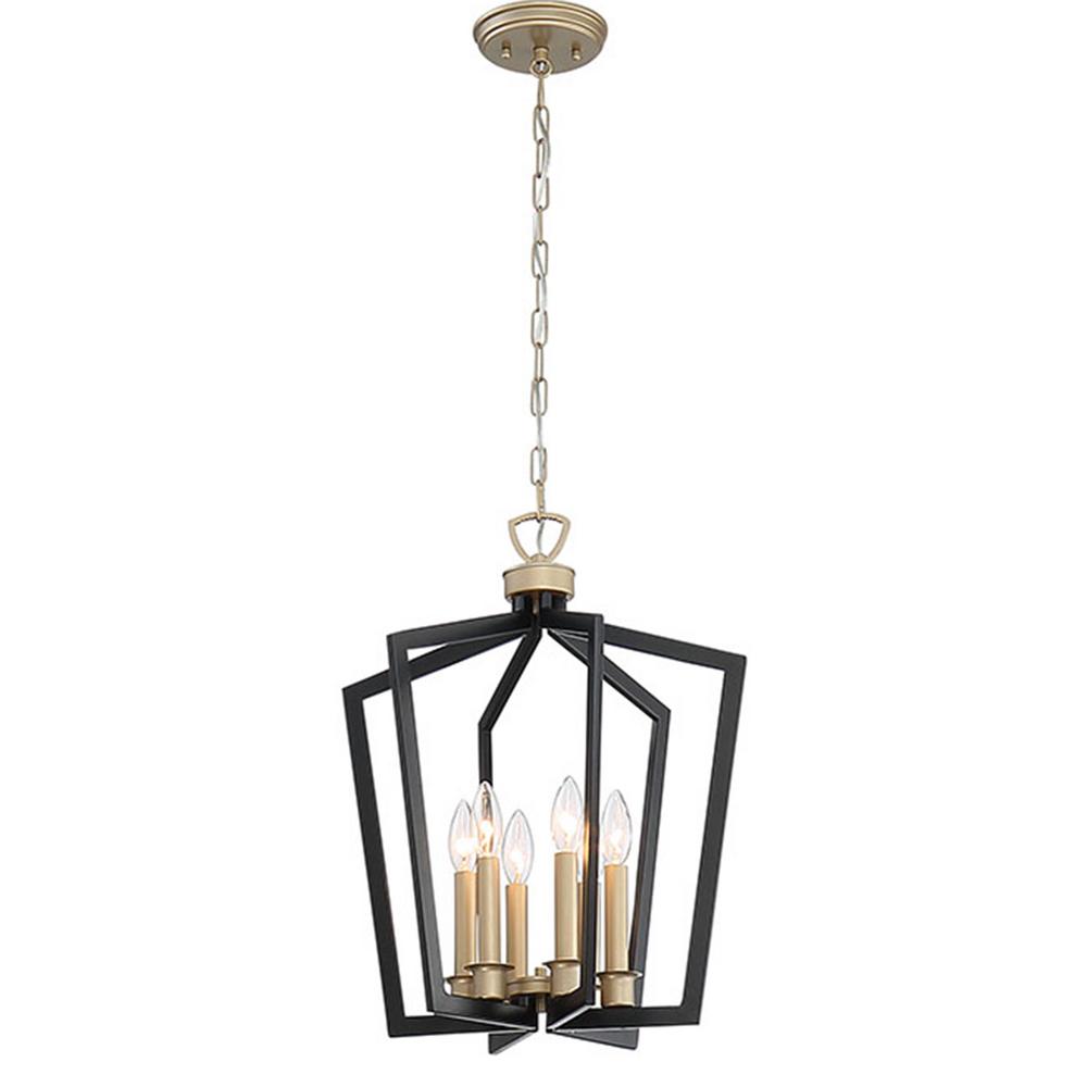 Vanity Art Strasbourg 6Light Black Lantern Chandelier10566BKBD The Home Depot