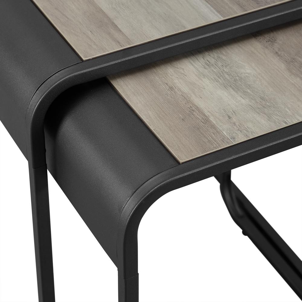 Walker Edison Furniture Company 18 In Grey Wash Black Metal Walker Edison Furniture Company 18 In Grey Wash Black Metal