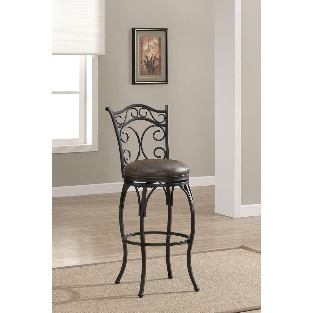 American Heritage Solana 26 In Graphite Cushioned Bar Stool 111128 American Heritage Solana 26 In Graphite Cushioned Bar Stool