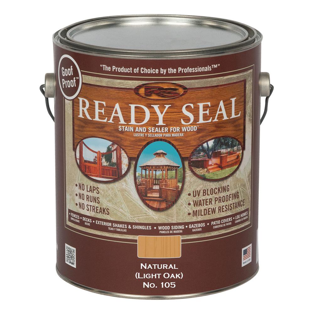 Ready Seal 1 Gal Light Oak Exterior Wood Stain And Sealer 105