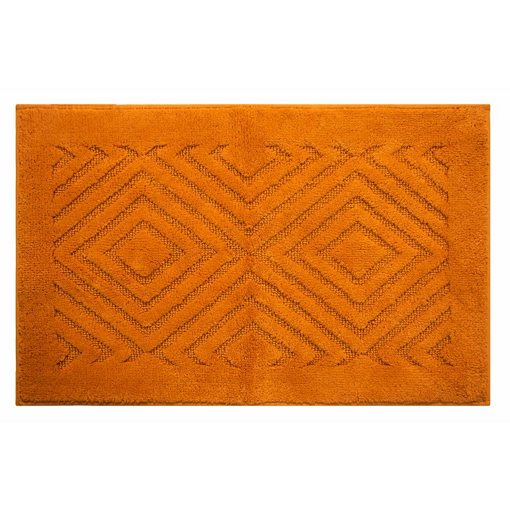 orange bath mat set