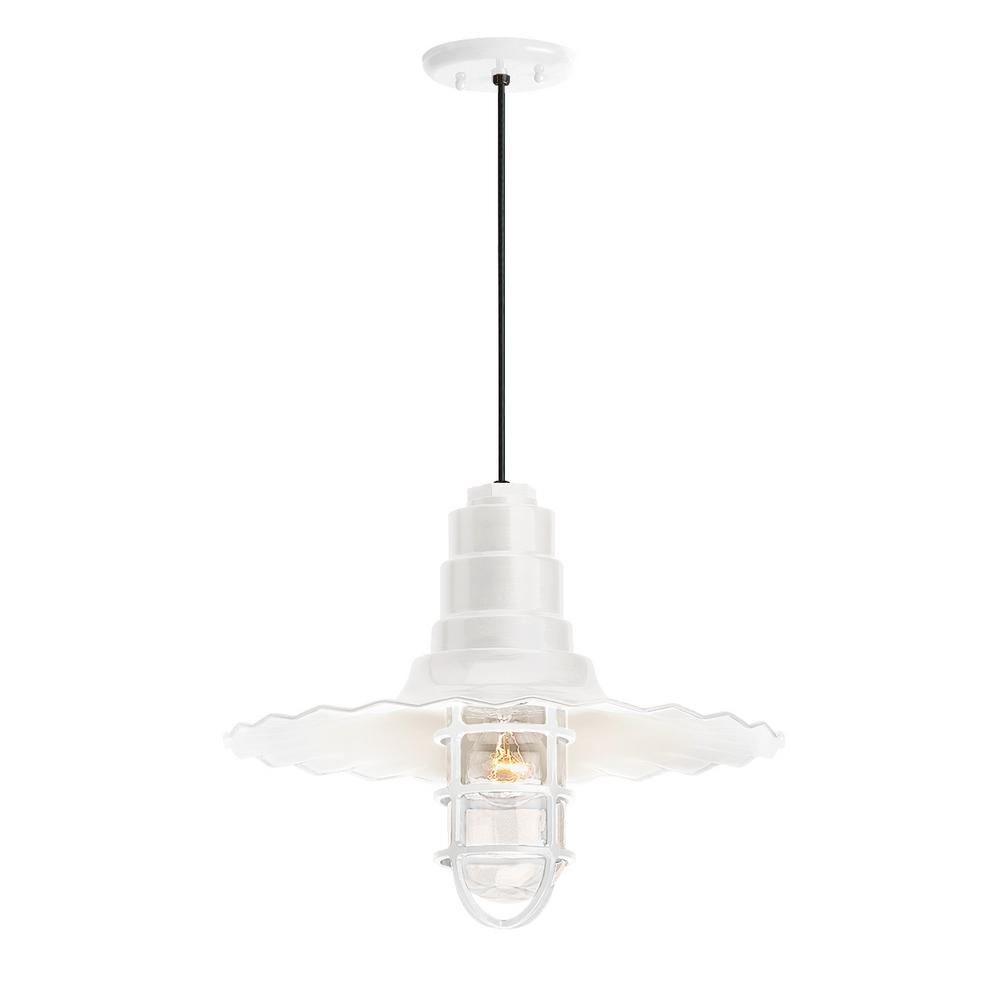 Troy Radial Wave 18 In Shade 1 Light Gloss White Finish Pendant Troy Radial Wave 18 In Shade 1 Light Gloss White Finish Pendant