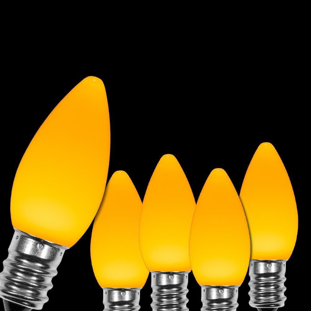 Wintergreen Lighting OptiCore C7 LED Gold Smooth/Opaque Christmas Light