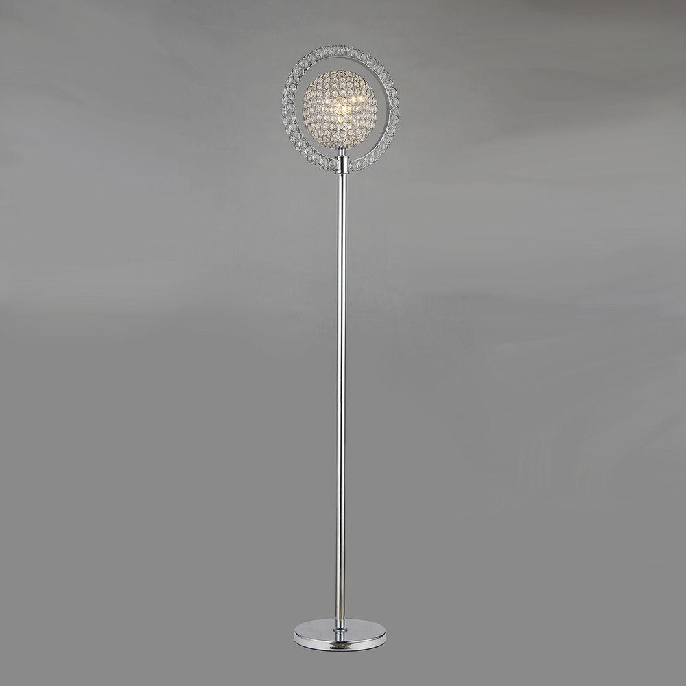 Round Warehouse Of Tiffany Floor Lamps The Home Depot Chrome Indoor Floor Lamp With Crystal Ball Shade