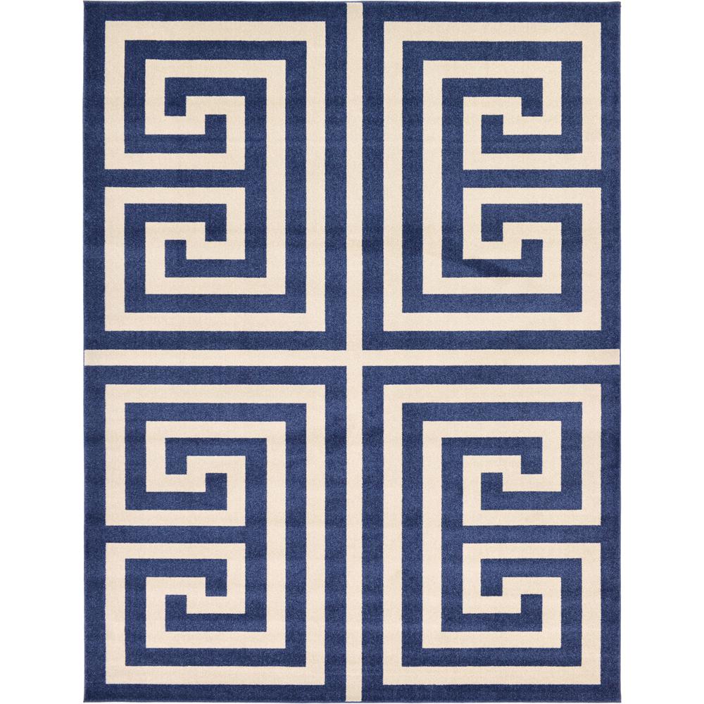 Unique Loom Athens Greek Key Navy Blue 9 0 X 12 Area Rug