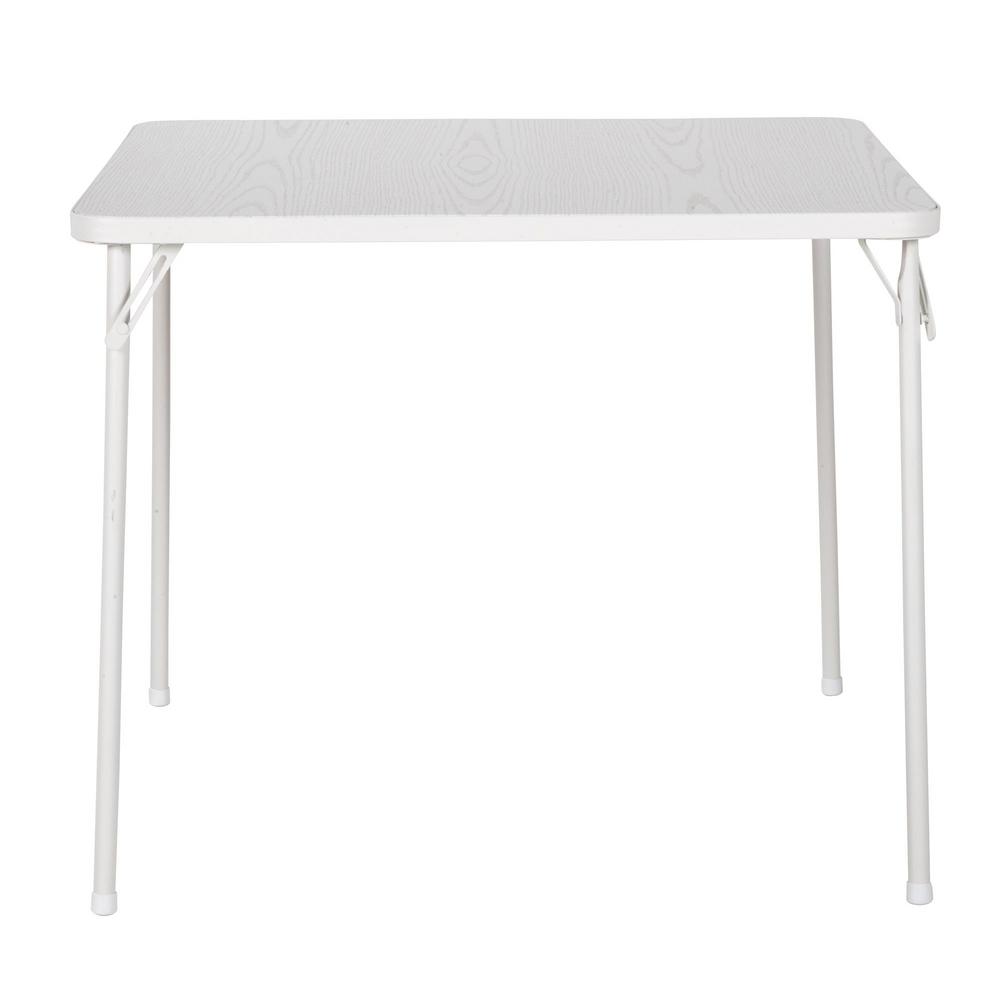 UPC 044681347696 product image for Cosco 34 in. White Woodgrain Plastic Portable Folding Card Table | upcitemdb.com