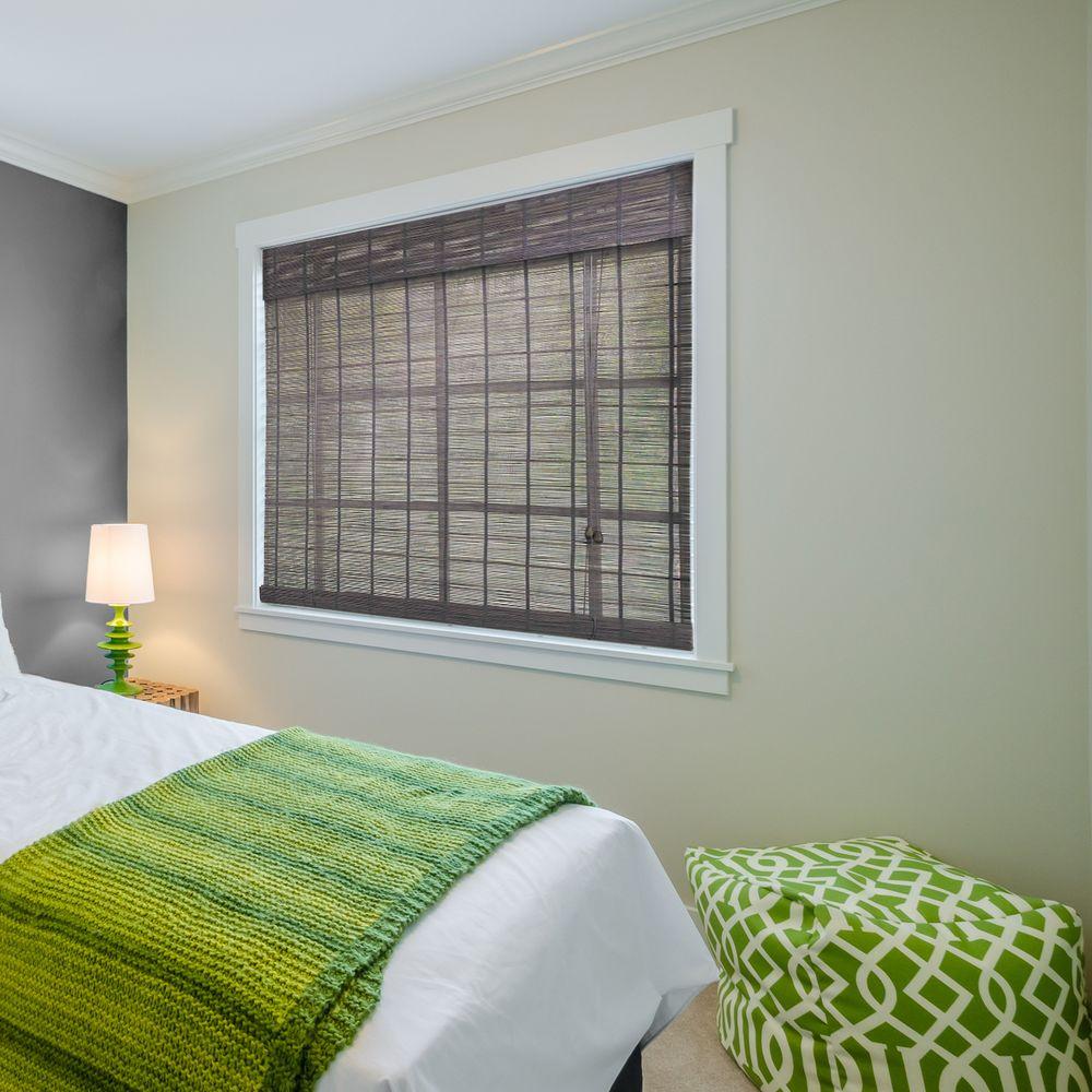 Radiance 72 in. W x 72 in. L Gray Wash Horizontal 72 in. Natural Woven Roman Shade6401024 The