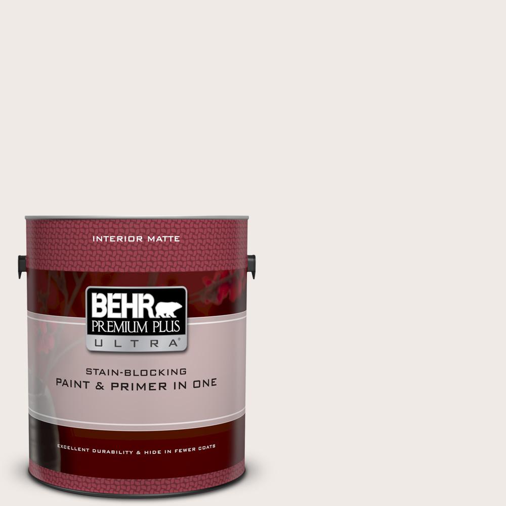 Behr Premium Plus Ultra 1 Gal 790a White Dogwood Matte Interior 790a 1 White Dogwood Matte Interior Paint And Primer In One