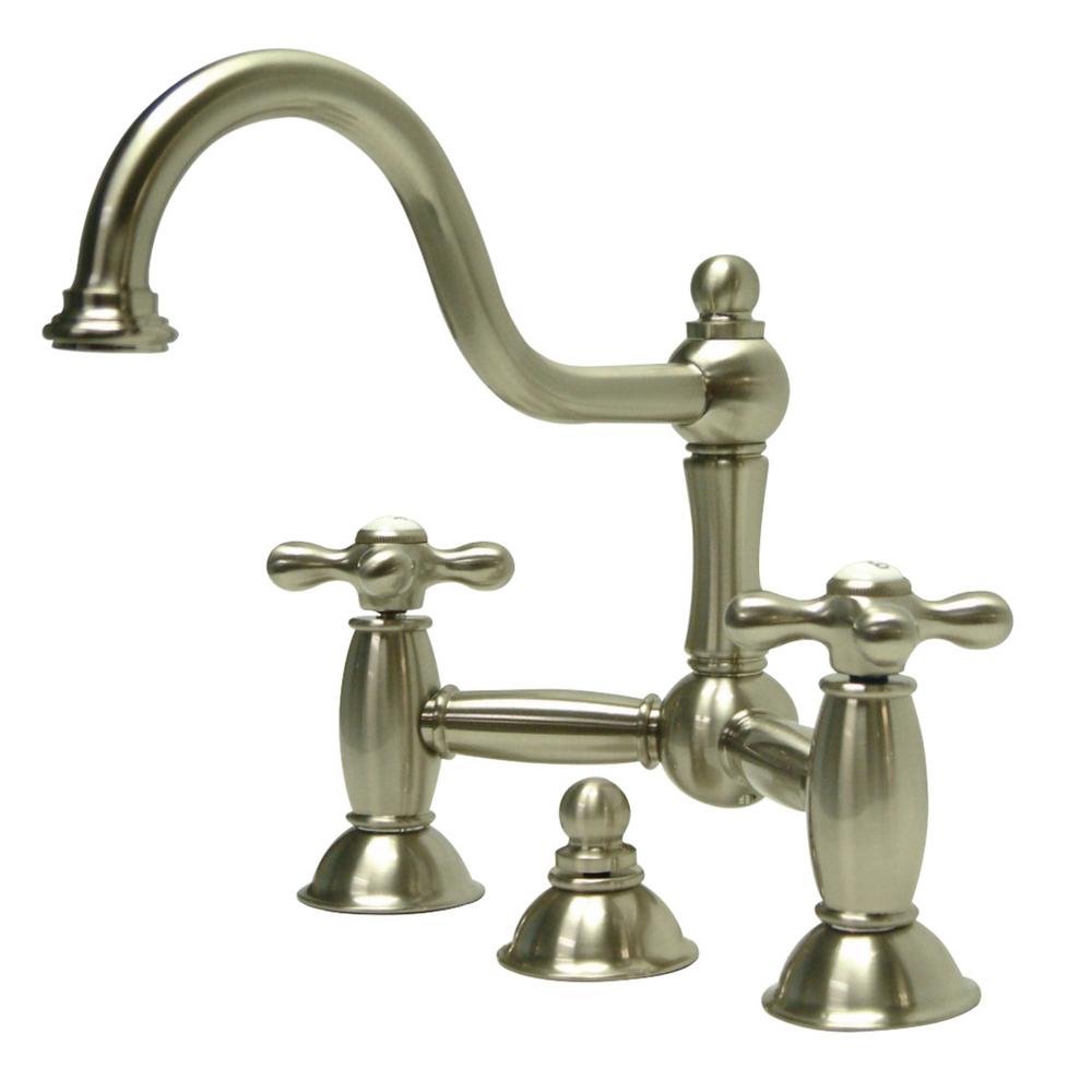 Kingston Brass Restoration Bridge 8in. Widespread 2Handle Bathroom