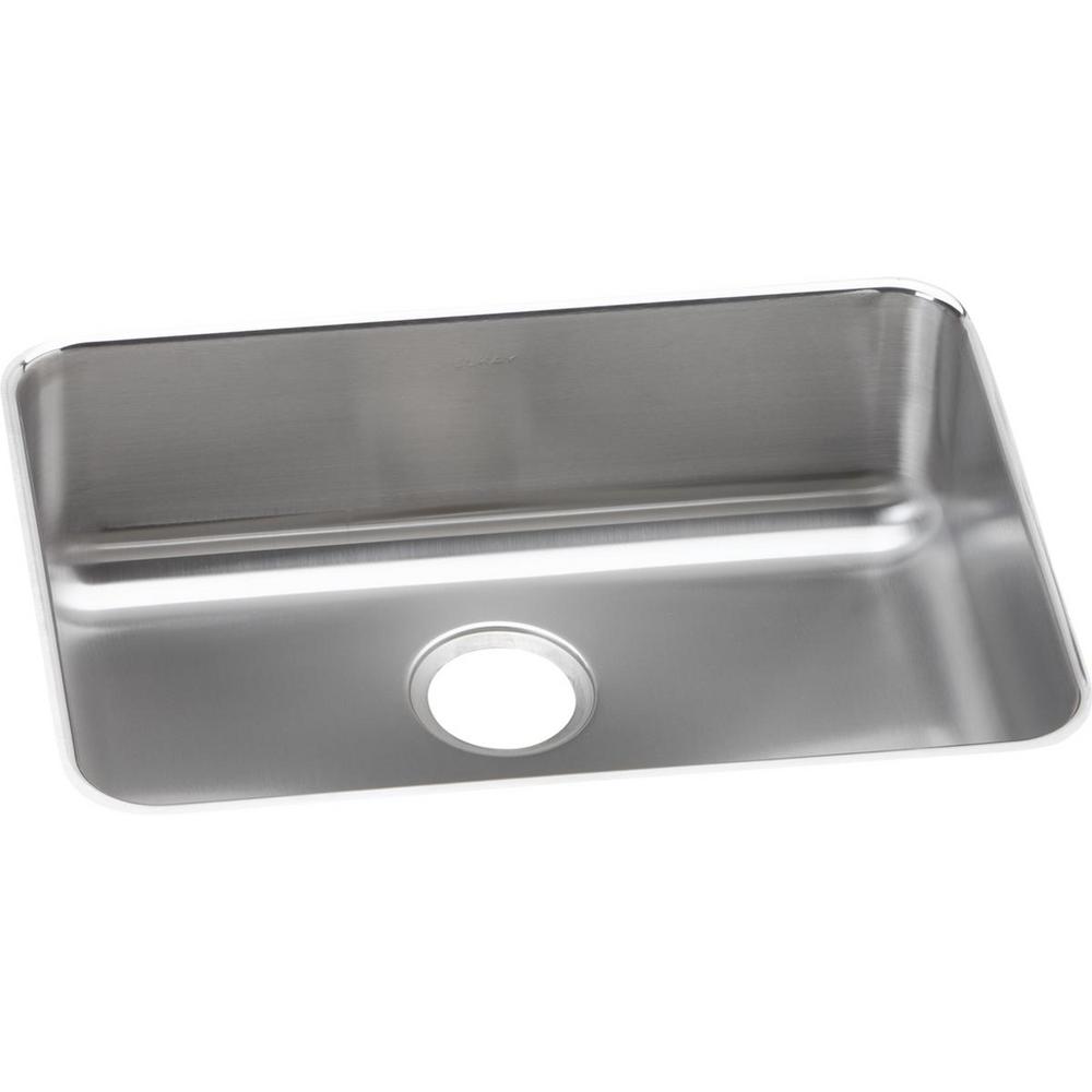 Elkay Lustertone Undermount Stainless Steel 26 In Single Bowl Kitchen Sink