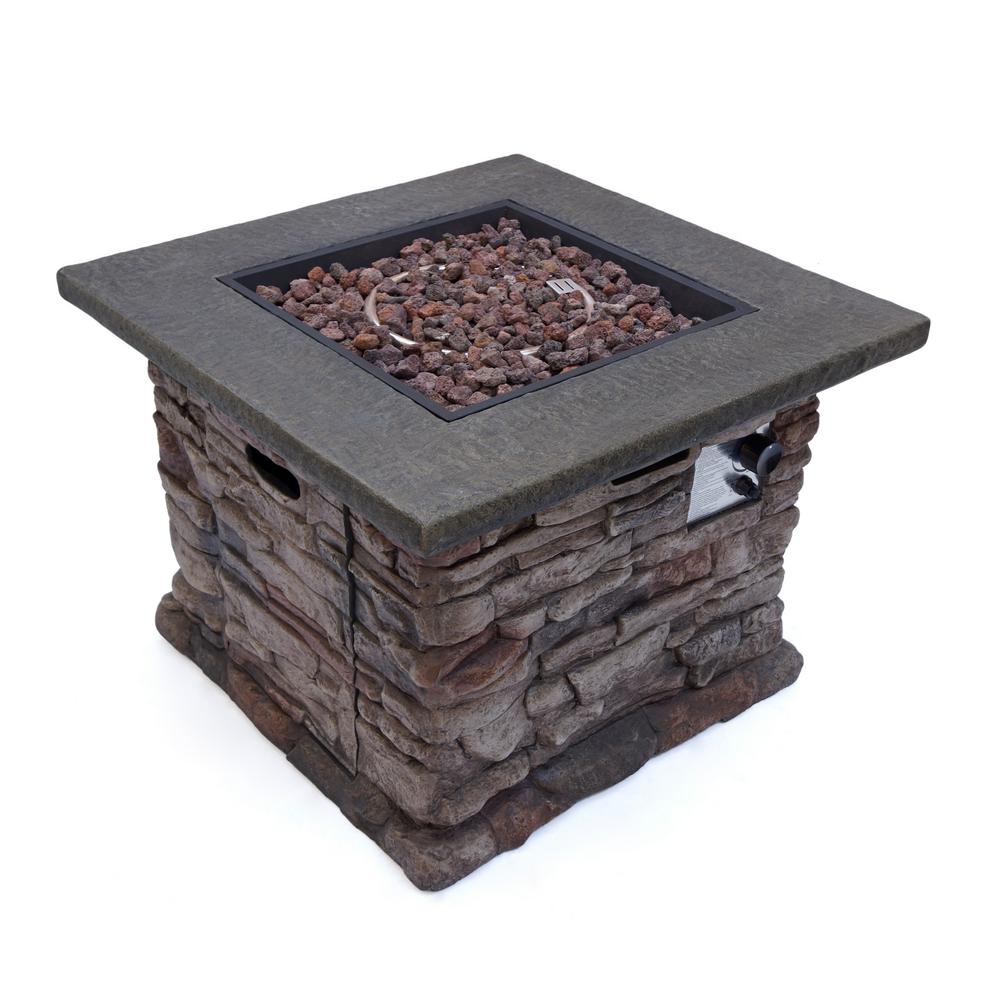 Noble House Dakota 32 In X 24 In Square Mgo Propane Fire Pit In