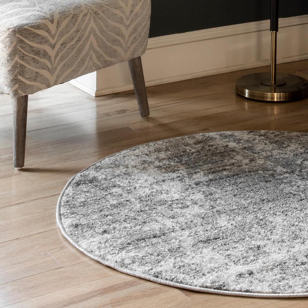 8' Round Gray Area Rugs Rugs The Home Depot