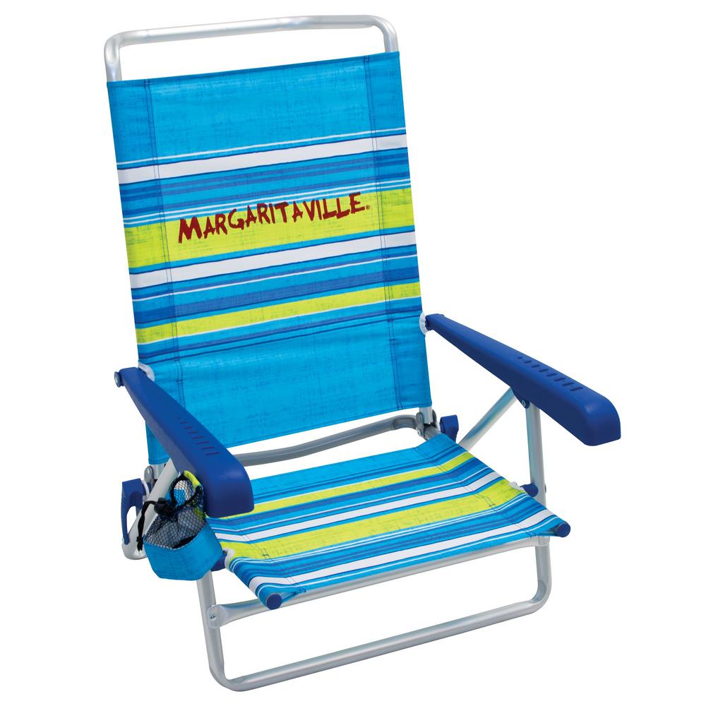 margaritaville classic plastic 5position lay flat lawn chair with  armssc196mv5041  the home depot
