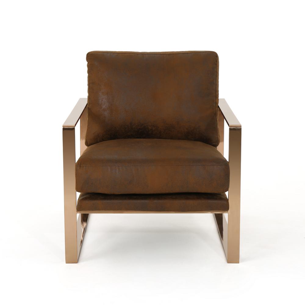 Cecelia Modern Brown Microfiber Club Chair Cecelia Modern Brown Microfiber Club Chair