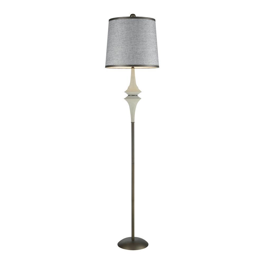 Titan Lighting Tryst 69 In Matte Black And Concrete Floor Lamp