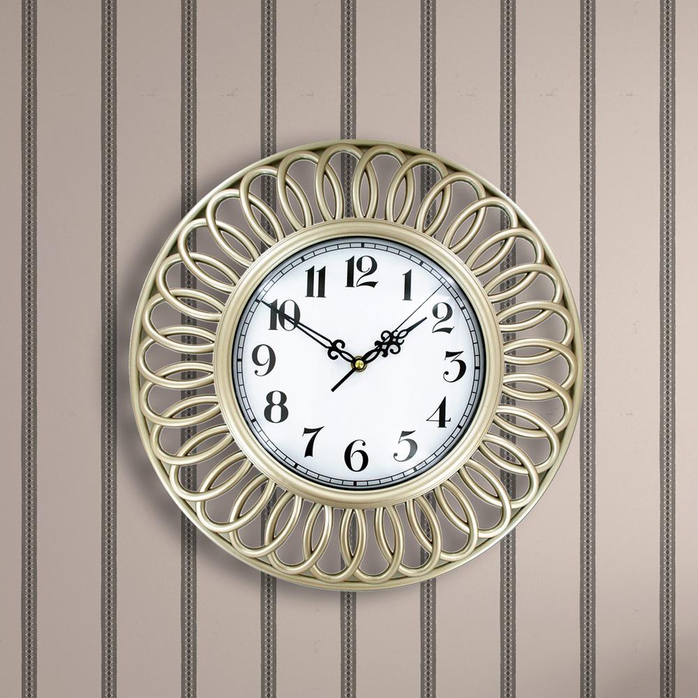 Champagne Swirls Wall ClockOS245 The Home Depot