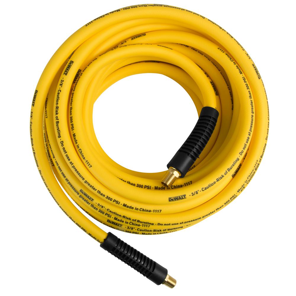 DEWALT Premium Hybrid Air Hose 3/8" x 50 ft Oil Kink Resistant Flexible