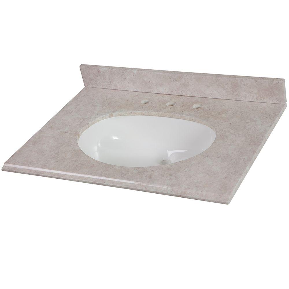 Home Decorators Collection 31 in. W x 22 in. D Stone Effects Vanity Top