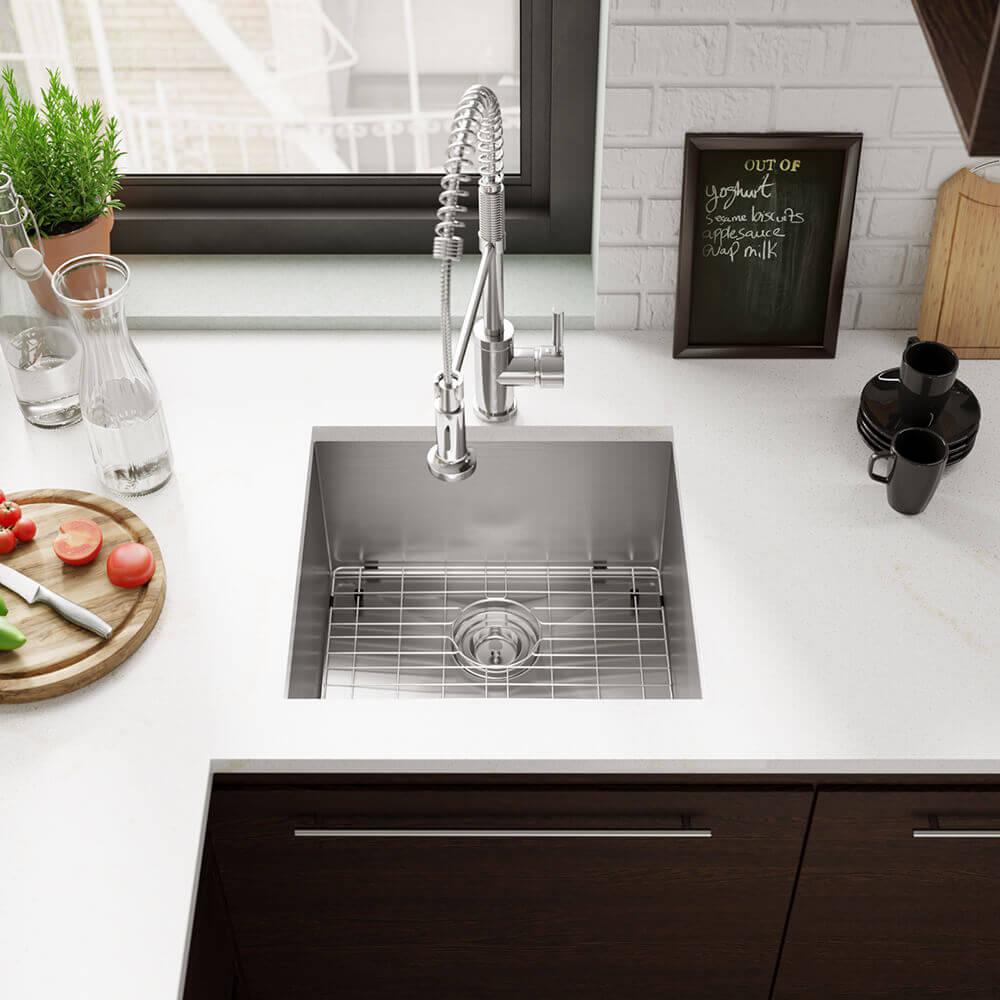 Rene Undermount Stainless Steel 20 In Single Bowl Kitchen Sink
