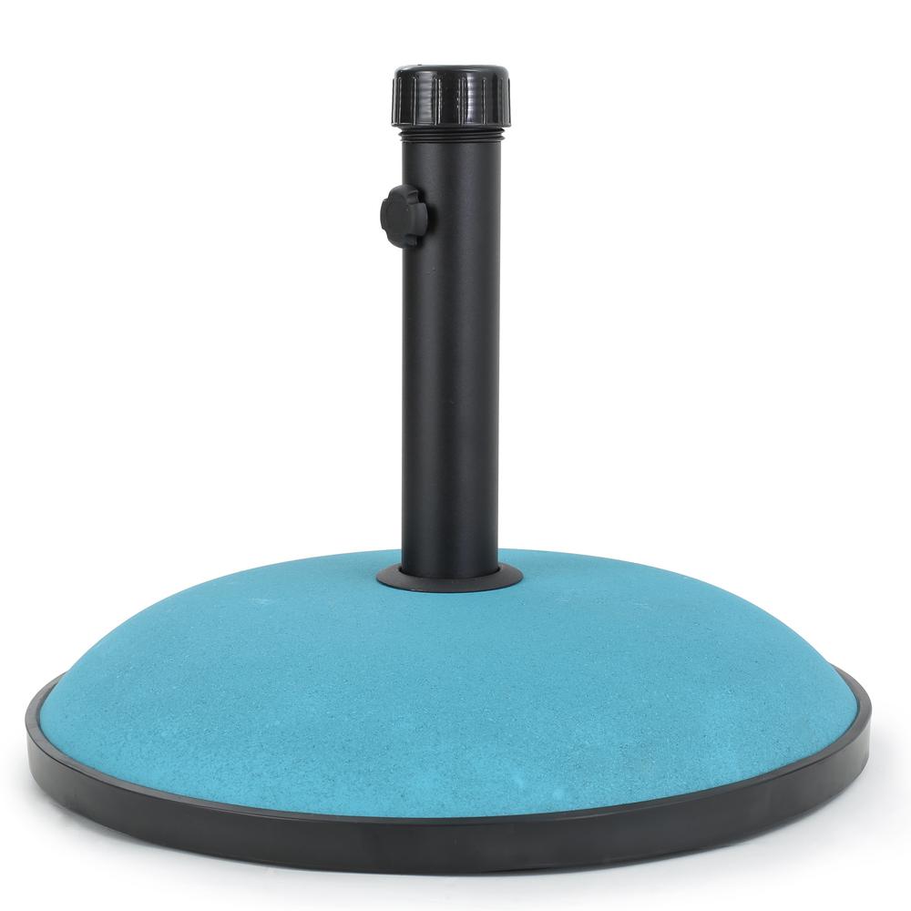 Noble House Edgar 66 Lbs Concrete Patio Umbrella Base In Teal 11755 The Home Depot