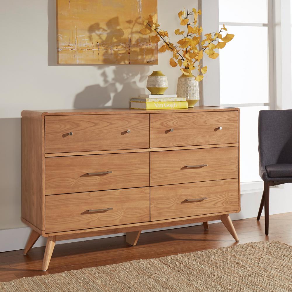 HomeSullivan Holbrook 6Drawer Natural Dresser4019155 The Home Depot