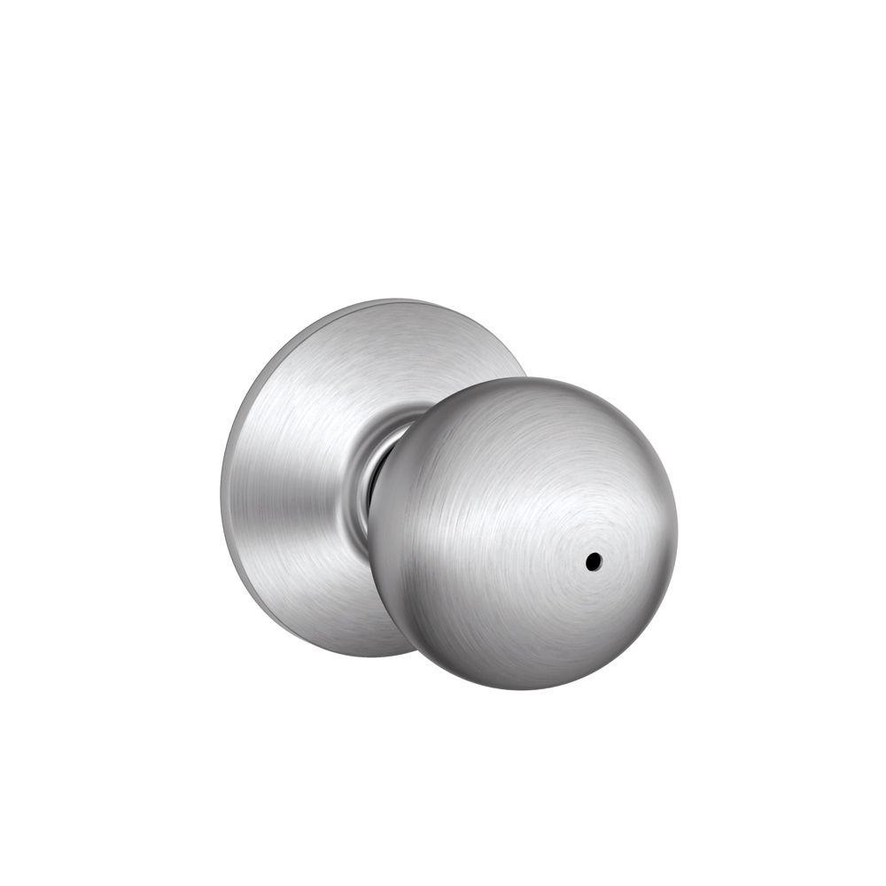 Keyless Privacy Function Orbit Design Schlage A40S ORB 626 Series A Grade 2 Cylindrical Lock Satin Chrome Finish