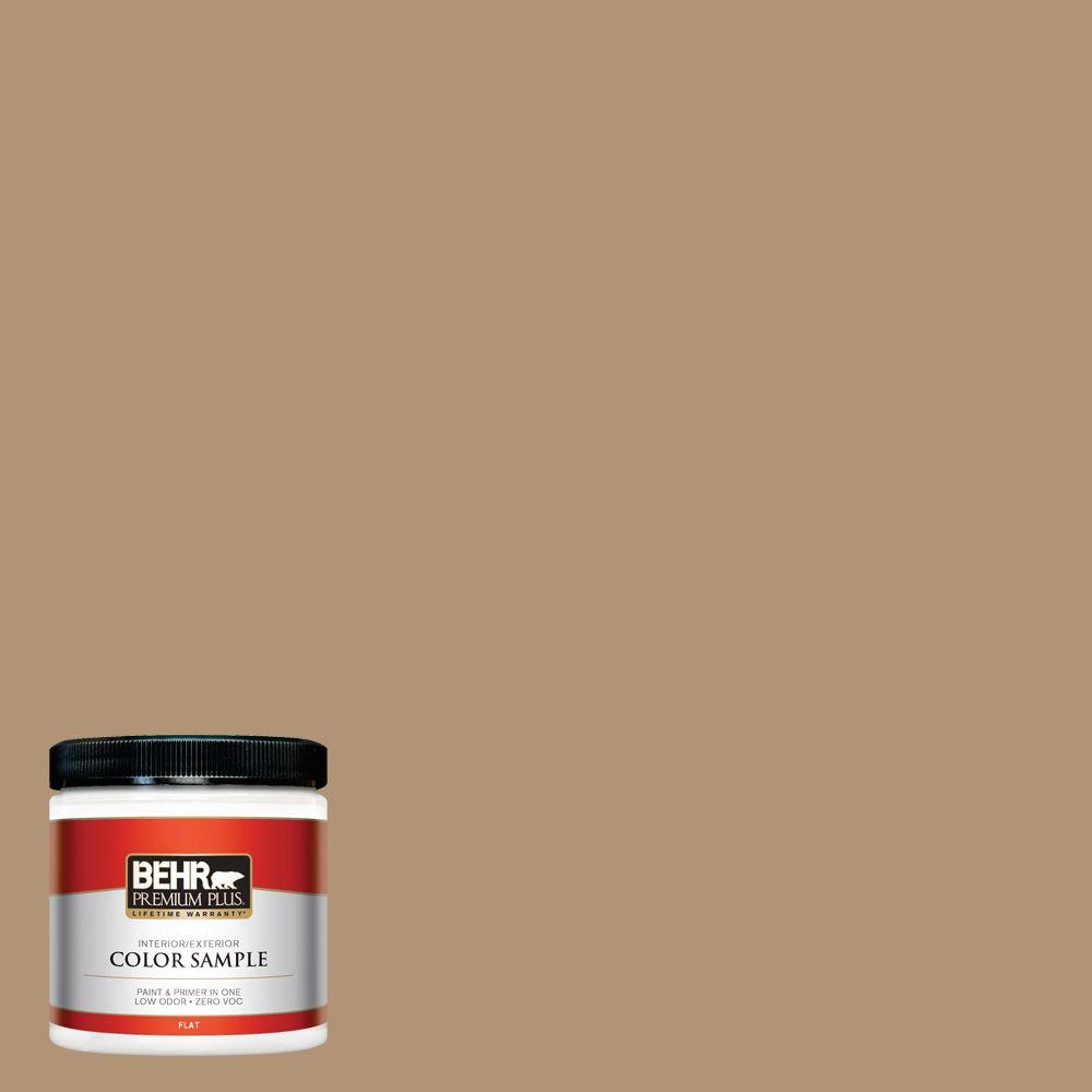 BEHR Premium Plus 8 oz. 380F5 Harmonic Tan Interior/Exterior Paint