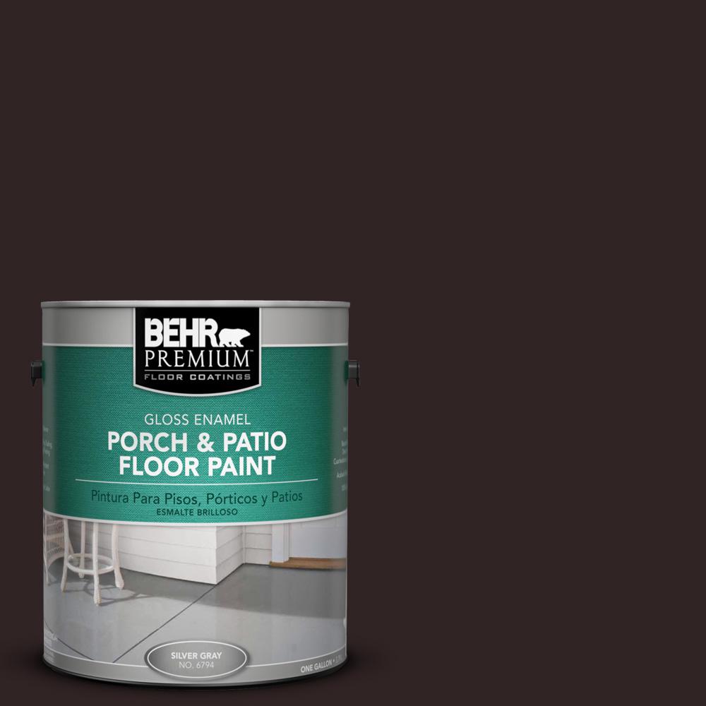 Behr Premium Gal Sc Cordovan Brown Gloss Porch And Patio Floor Paint The Home Depot