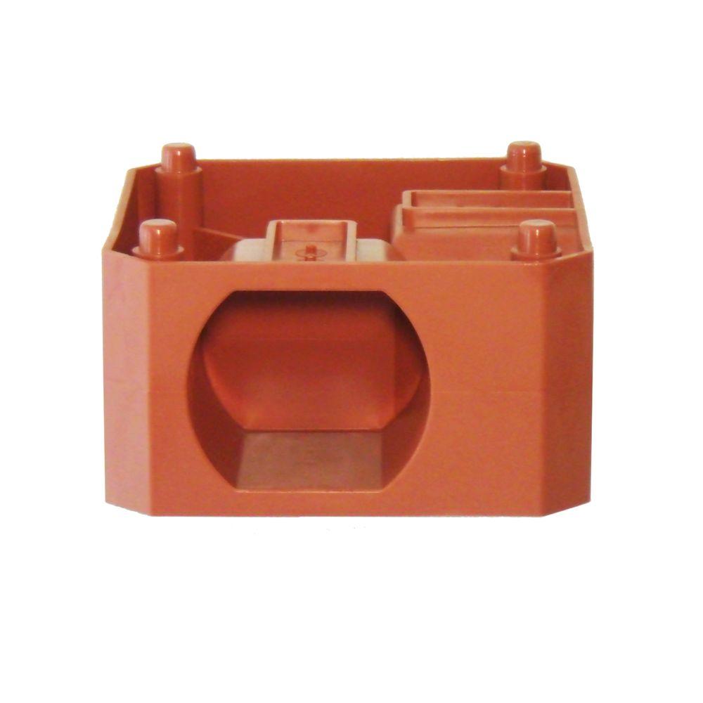 Border Blocks 9.77 in. W x 9.77 in. D x 4.78 in. H Terra Cotta 90 Degree Block (1 peice)BB102TC