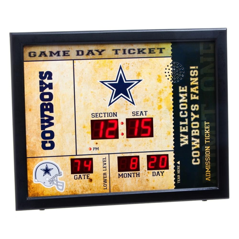 UPC 808412423734 product image for Team Sports America Dallas Cowboys NFL Bluetooth Ticket Stub Wall Clock, team co | upcitemdb.com