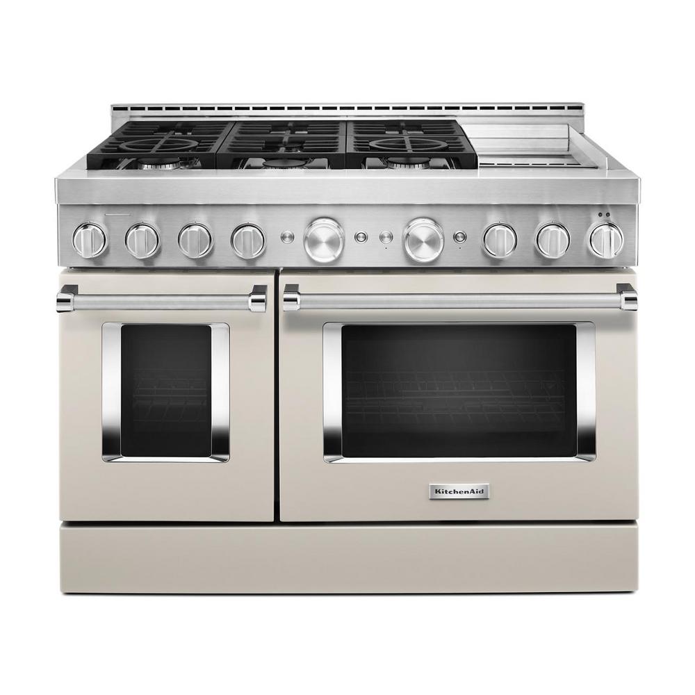 KitchenAid 48 in. 6.3 cu. ft. Smart Double Oven Commercial-Style Gas