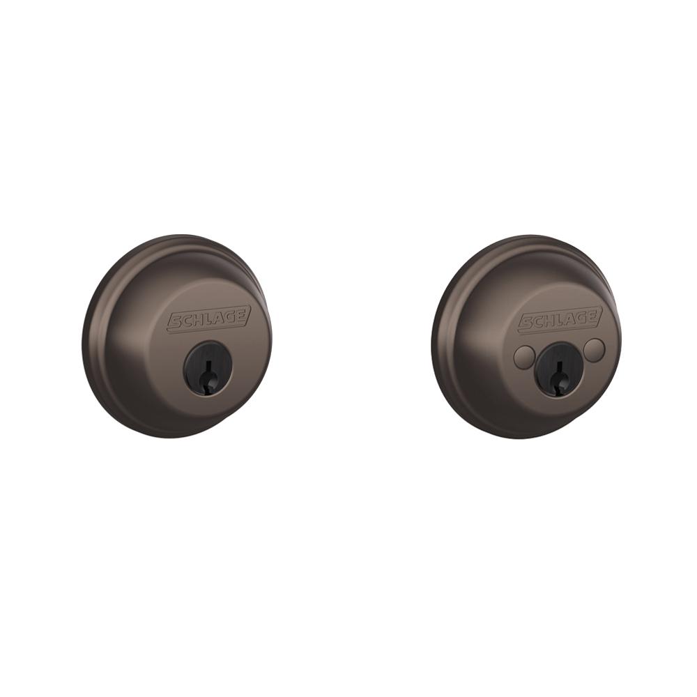 Schlage Double Cylinder OilRubbed Bronze DeadboltB62N 613 The Home