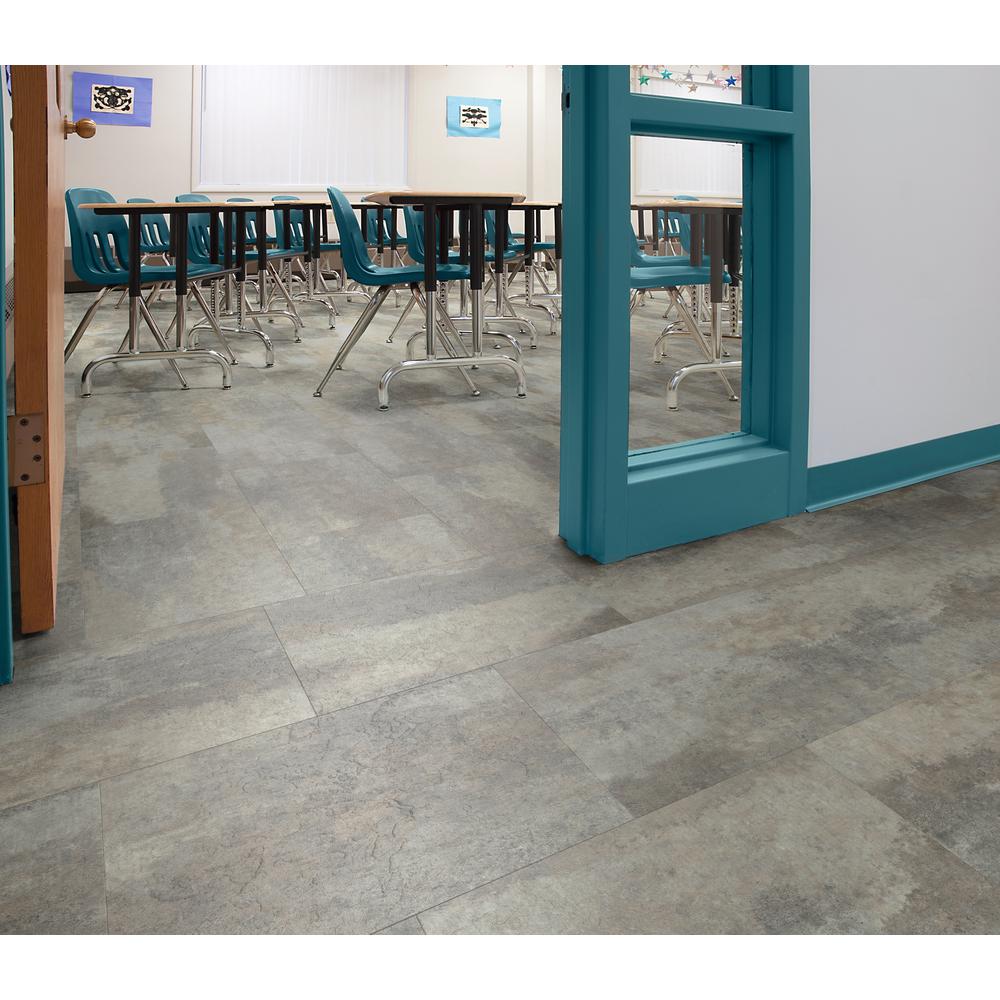 Floorworks Quarry Slate 12 In X 18 Luxury Vinyl Tile Flooring Luxury Vinyl Tile Flooring